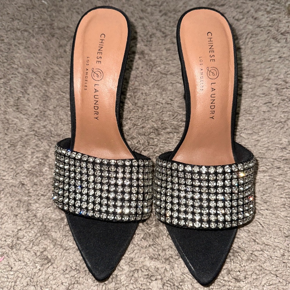 Chinese Laundry Diamond Black Heels